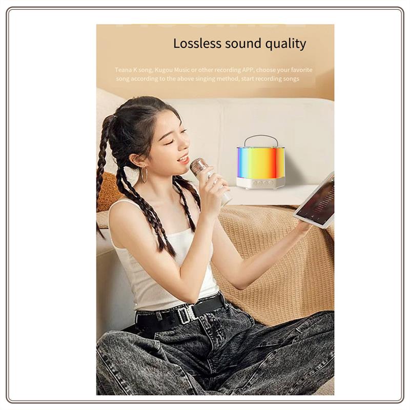 Kids Microphone Karaoke - Караоке-машина, Bluetooth-портативный караоке-динамик с басами и