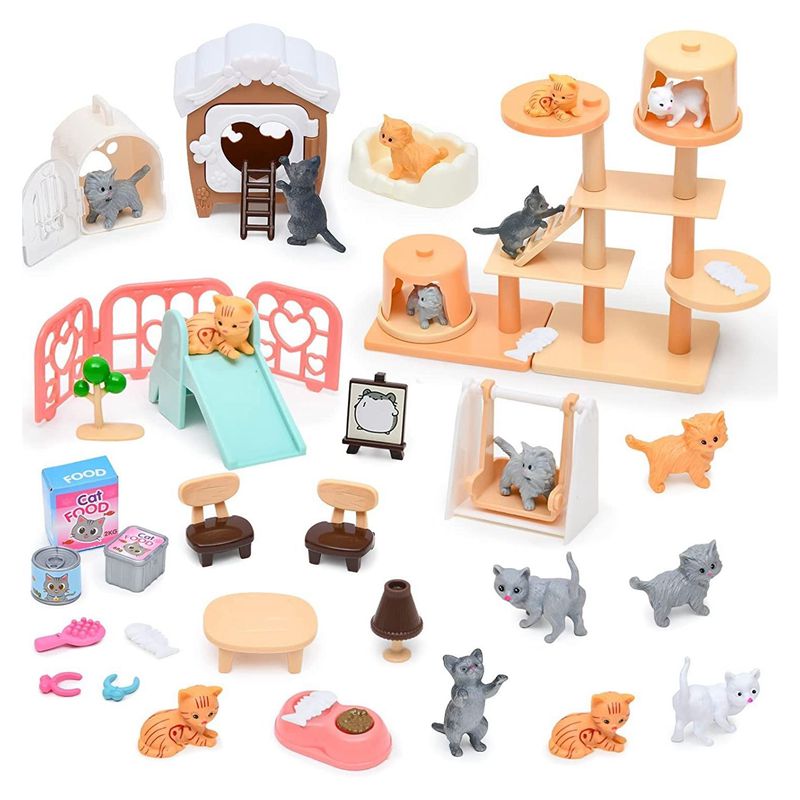 Dollhouse Furniture Set - Часть кошки, набор для домашних животных,
