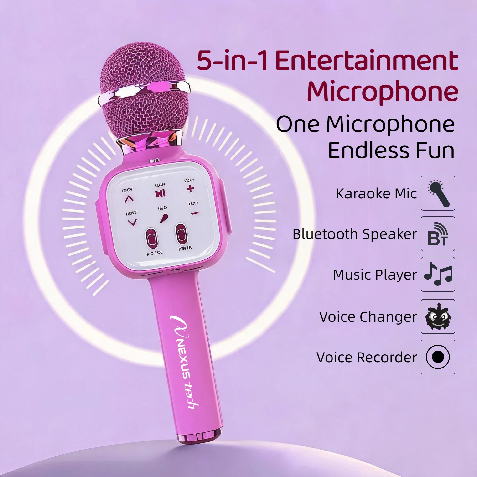 Беспроводной Bluetooth 5.2 кар – обзор и цена Kids Microphone Karaoke