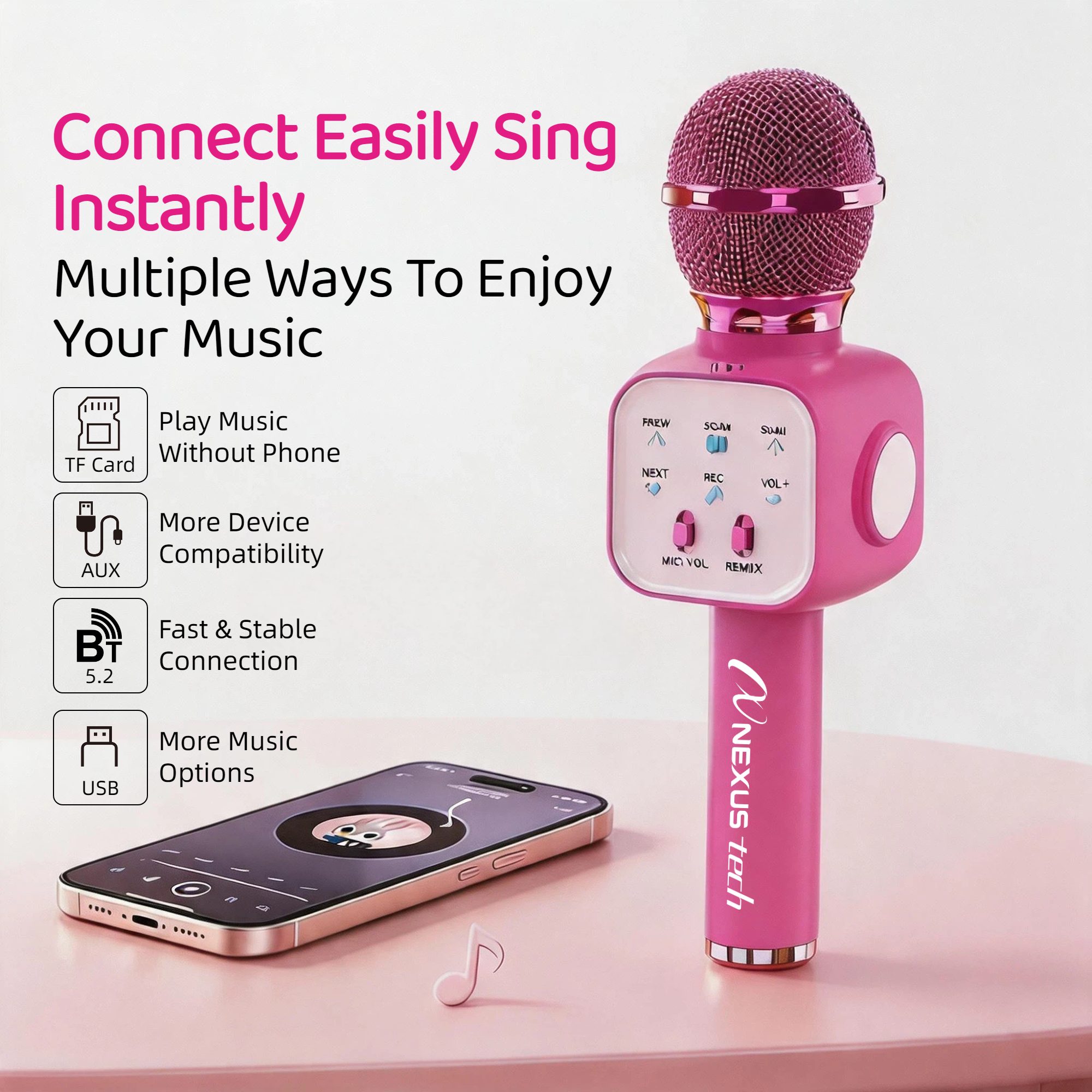 Беспроводной Bluetooth 5.2 кар – обзор и цена Kids Microphone Karaoke
