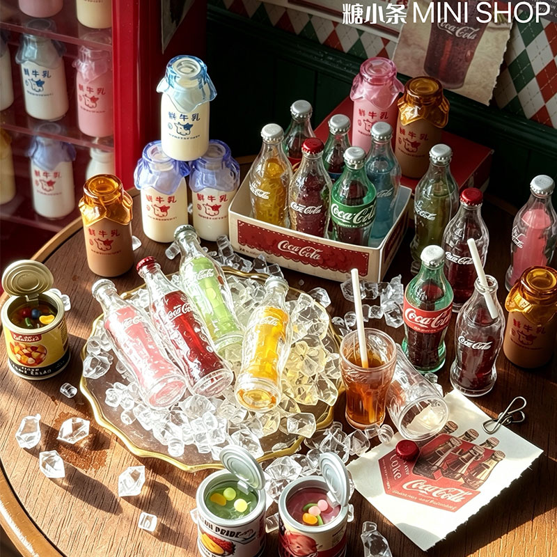 Набор мини-бутылок колы и моло – обзор и цена Dollhouse Furniture Set