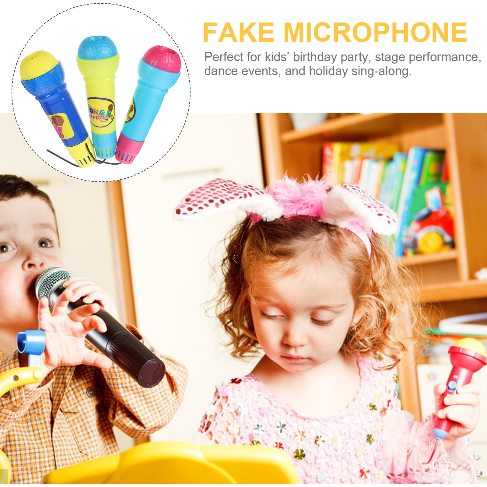 3 шт. Имитационный пластиковый – обзор и цена Kids Microphone Karaoke